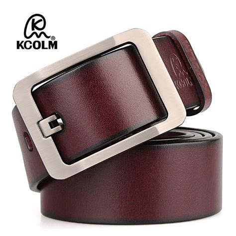 100cowhide Genuine Leather Tactical Belts For Men Brand Pin Buckle