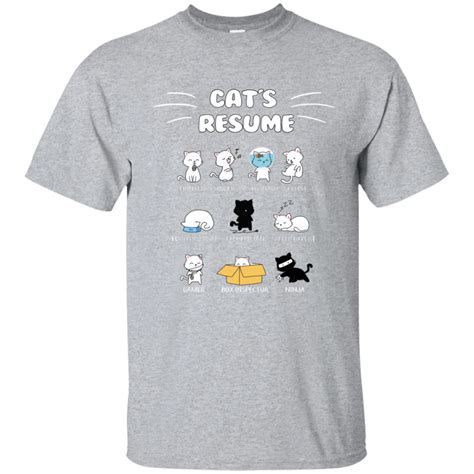 Colorful Black Presents For Collection Cat T Shirts Cats Resume T For Crush Cool Shirts