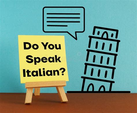 Do You Speak Italian Is Shown Using The Text Stock Photo Image Of