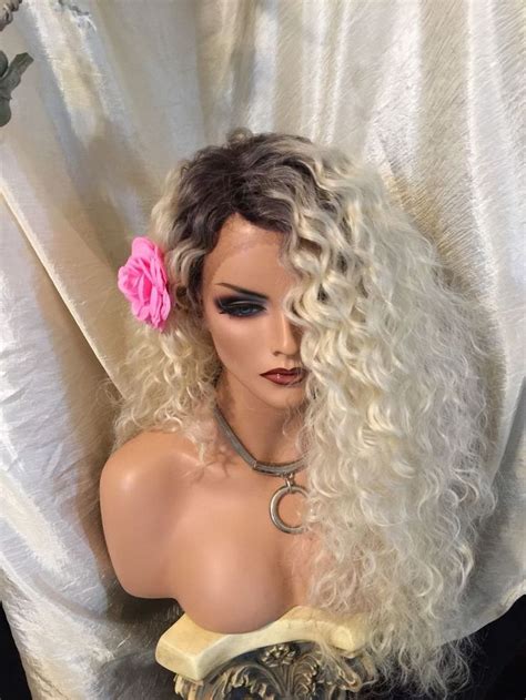 Dreamy Long Rooted Platinum Blonde Lace Front Angelic Spiral Curl