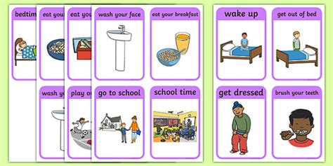 Daily Routine Activities Pictures Easy To Print Twinkl