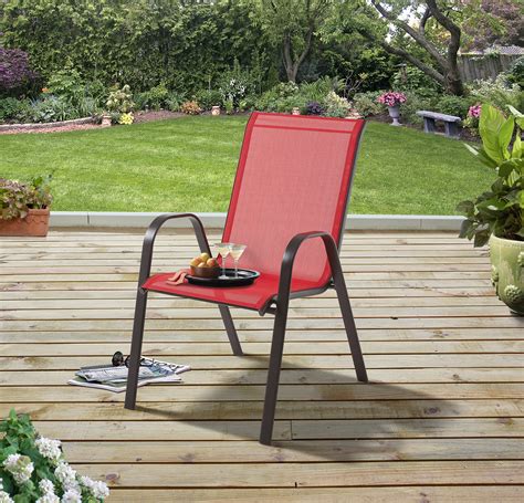 This is a shame because the fabric on many sling patio chairs can be replaced. Mainstays Heritage Park Stacking Sling Outdoor Patio Chair ...