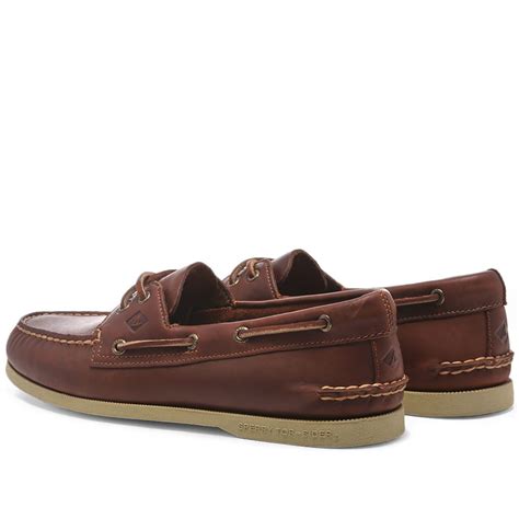 Sperry Topsider Authentic Original 2 Eye Tan Pullup End Uk