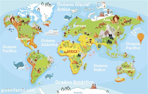 Mapamundi De Océanos Y Continentes Para Imprimir Mapa Mundo Parede