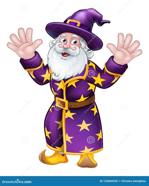 Wizard Cartoon Character Mascot Stock Vector Illustration Of Merlin