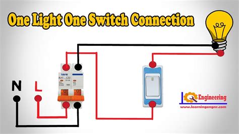 How To Wire A Light Switch One Light One Switch Connection House