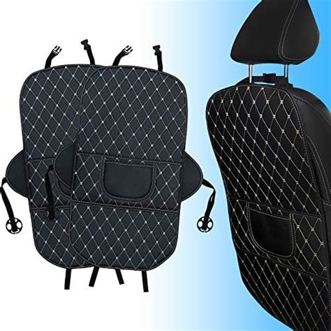 Hcmax 2 Pack Kick Mat Car Seat Back Protector Waterproof Easy To Clean