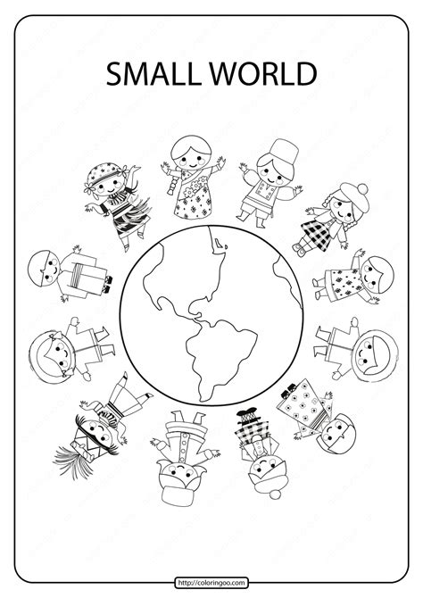 Its A Small World Coloring Pages Printable