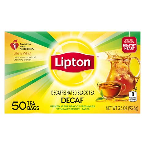 Lipton Decaffeinated Black Tea Bags Shop Tea At H E B