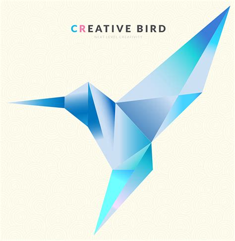 Geometric Logo Creative Bird On Student Show