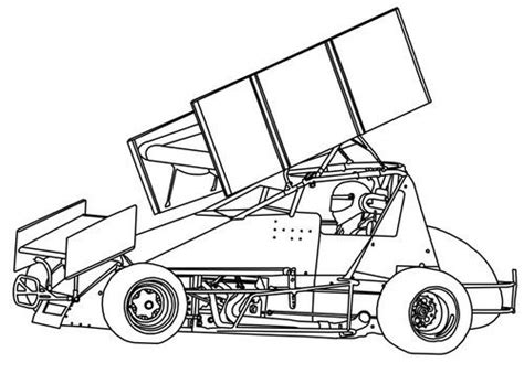 Dirt Sprint Car Coloring Page Sketch Coloring Page 33956 Sprint Cars