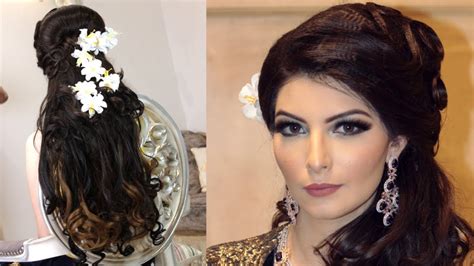 All the wedding hairstyle inspiration you could ever need. Luxurious Indian Wedding Reception Hairstyle - YouTube