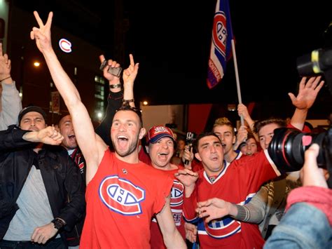 Habs Fans Celebrate Narrow Series Clinching Win Over The Boston Bruins