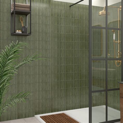 Matteo Fluted Green Wall Tiles 150 X 300mm