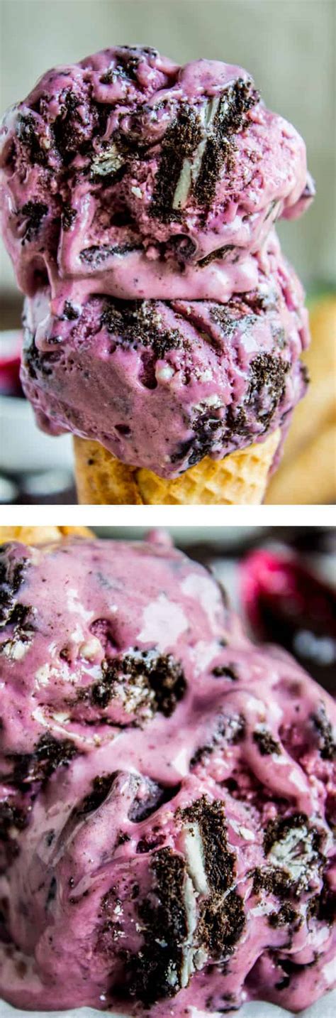 Black Raspberry Ice Cream With Oreos The Food Charlatan