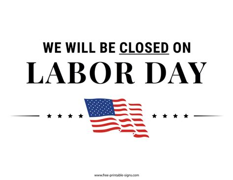 23 Labor Day Closed Sign Template Best Template Design