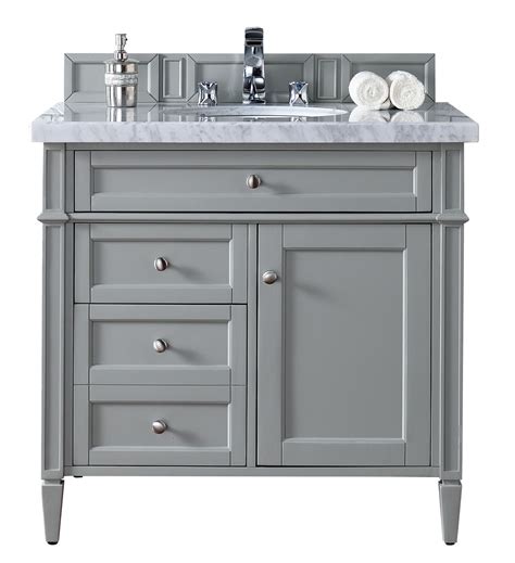 Contemporary 36 Inch Single Bathroom Vanity Gray Finish Grey Bathroom