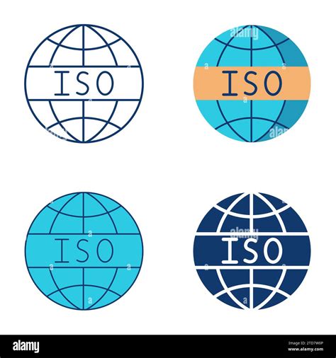 Iso Quality Standard Icon Set In Flat And Line Style International Quality Standards And
