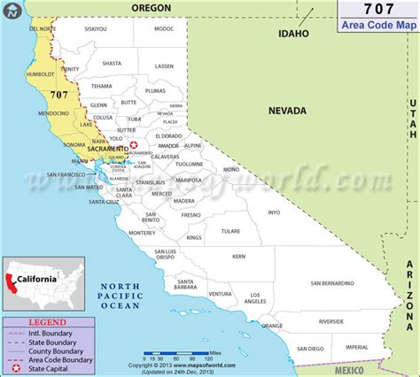 707 Area Code Map Where Is 707 Area Code In California