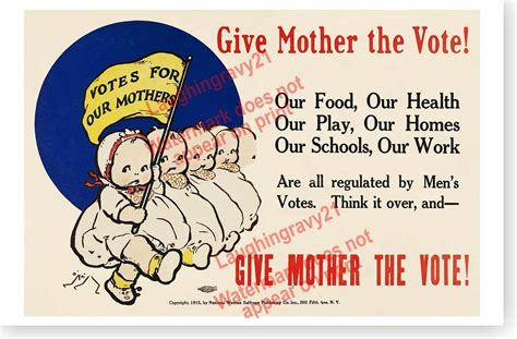 give mother the vote retro 1915 womens woman suffrage poster ebay