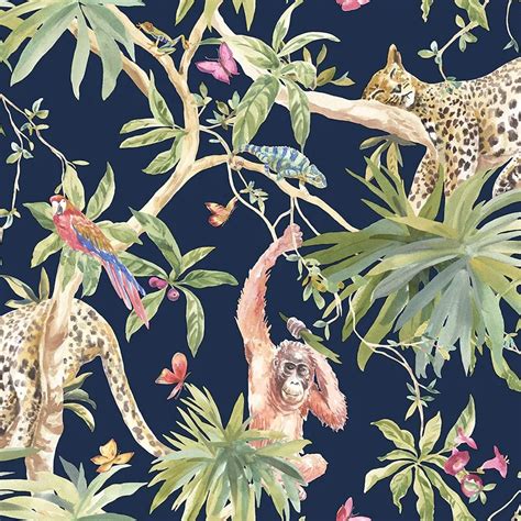 Holden Fantasia Jungle Animals 10m X 53cm Matte Wallpaper Roll
