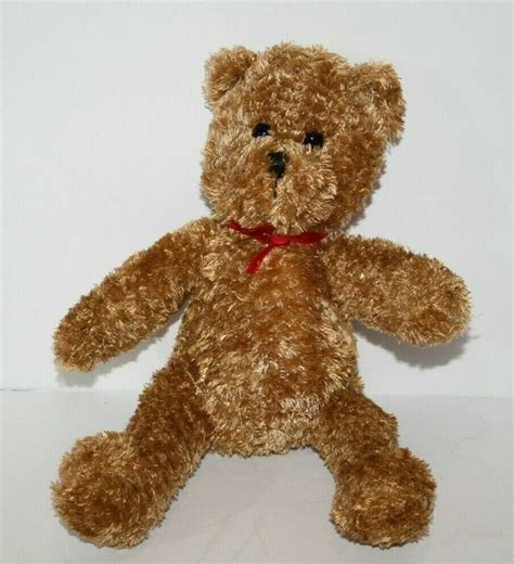 Target Galerie Valentines Teddy Bear 9 Brown Plush Toy Red Ribbon Xmas