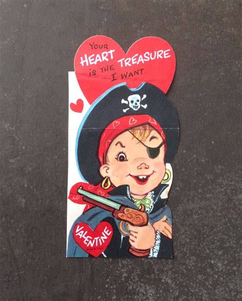 Vintage Valentine Pirate Treasure Vintage Valentine Cards Vintage