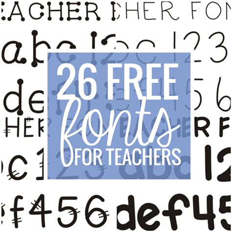 67 Free Fonts For Teachers Teacher Fonts Free Teacher Fonts Teachers