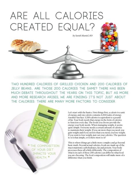 Are All Calories Created Equal Obesity Action Coalition