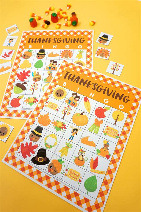 There are 4 different versions of the card so that you don't have everyone getting bingo at once. Free Printable Thanksgiving Bingo Cards - Happiness is Homemade