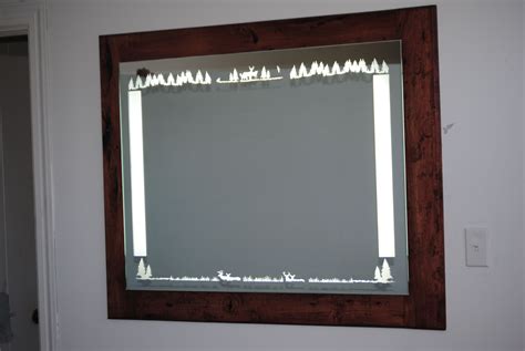 Buy Handmade Rustic Led Mirror Made To Order From Amazing Mirror