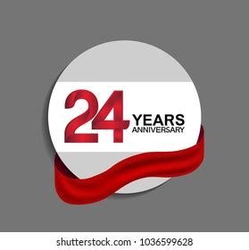 Years Anniversary Design Circle Red Stock Vector Royalty Free