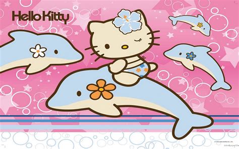 You can download the wallpaper and use it for your desktop pc. Hello Kitty Summer Wallpaper - WallpaperSafari