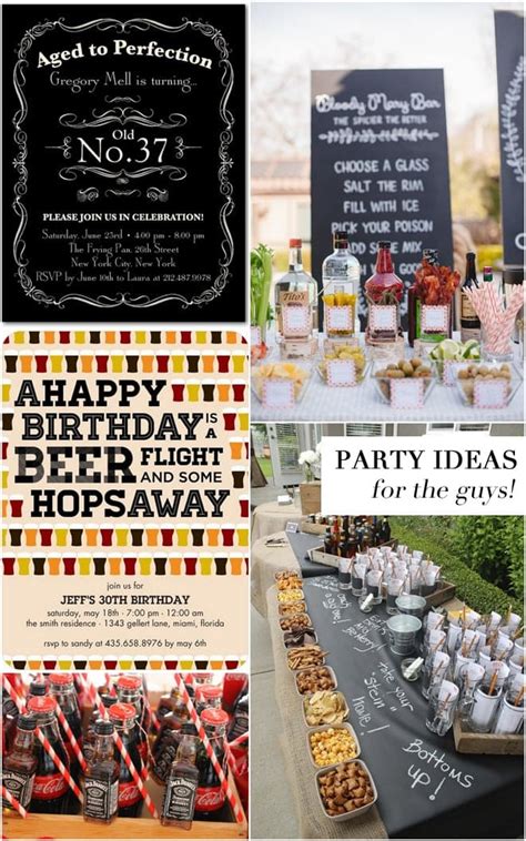 Adult Birthday Party Ideas for the Guys! | Pizzazzerie