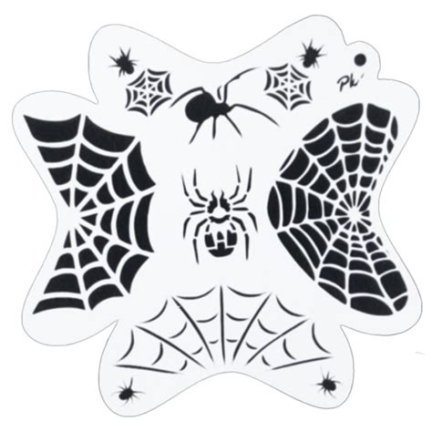 Pk Frisbee Face Painting Stencil New Mylar Webs And Spiders D1