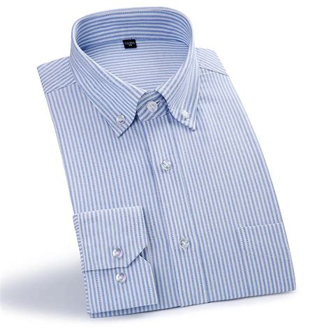 Buy Mens Bluewhite Pinstripe Oxford Dress Shirt With