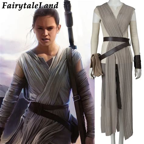 Star Wars Costume Adult The Force Awakens Rey Cosplay Costume Carnival