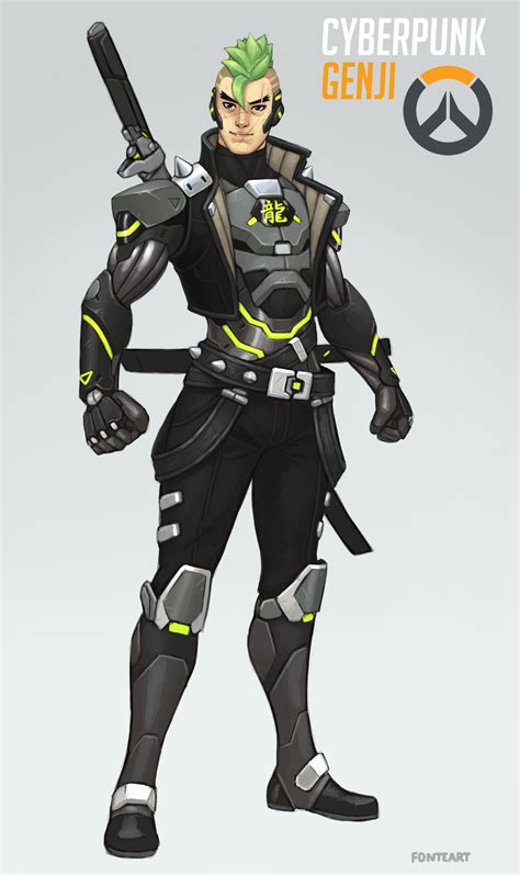 Artstation Cyberpunk Genji Diego Fonteriz Overwatch Hero Concepts