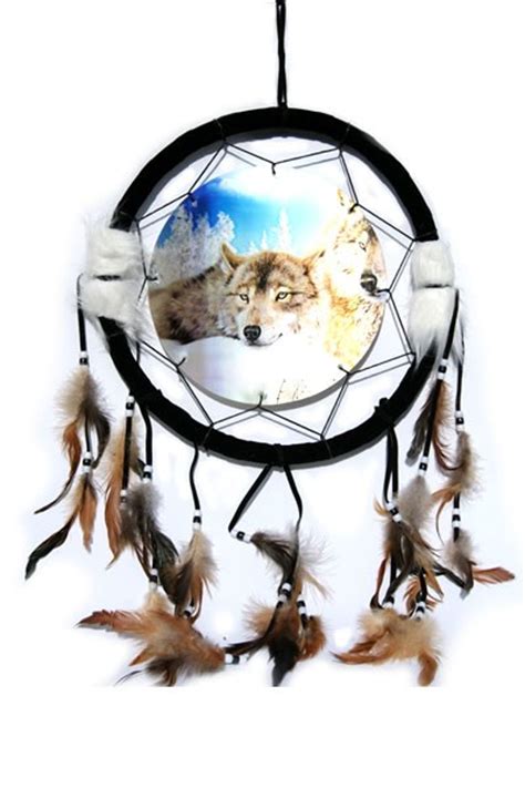 3d Dream Catcher With Wolves The Wind Chime Shop Limited