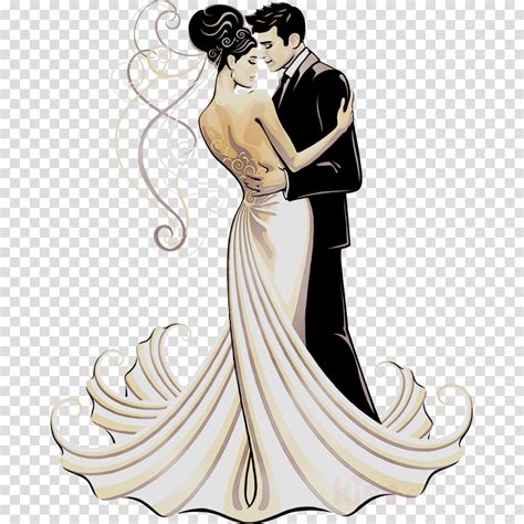 Bride And Groom Clipart Dress and other clipart images on Cliparts pub™ png image