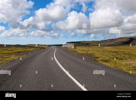 Road Curves Lowlands Highlands Iceland Europe Stock Photo Alamy