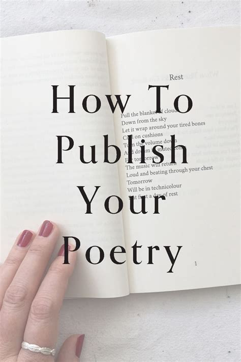 How To Publish Your Poetry — If In Doubt Create Tips For Writing
