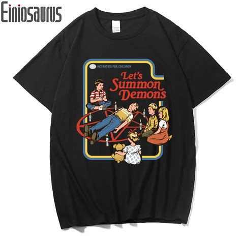 Lets Summon Demons Tshirt Mens Short Sleeve T Shirts 100 Cotton