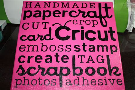 Cricut Word Collage Canvas Wall Art Word Collage Collage Board