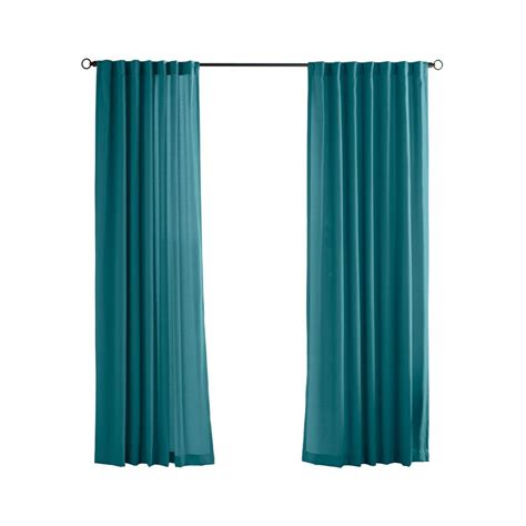 Solaris Canvas Solid 108 In Teal Polyester Light Filtering Single
