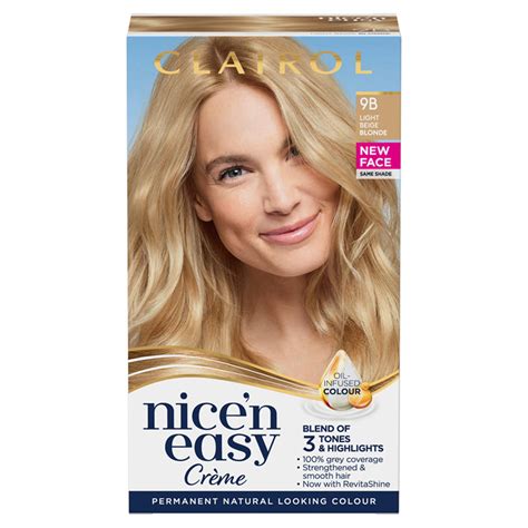 Clairol Nicen Easy Hair Dye 9b Light Beige Blonde Shampoo And Conditioner Iceland Foods