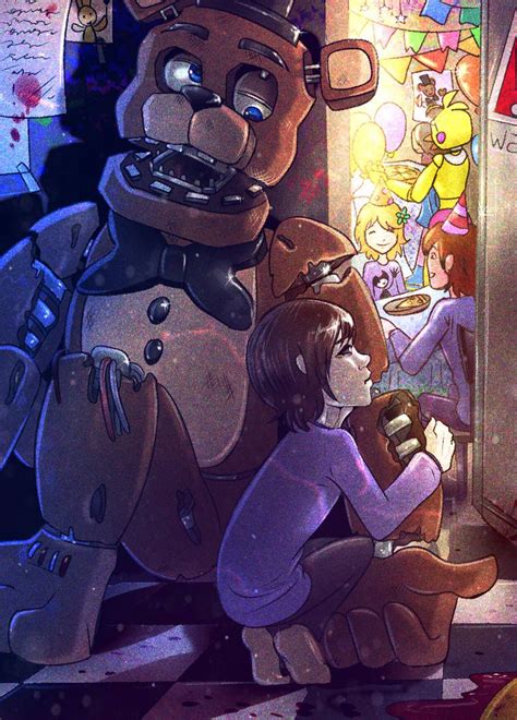 Two Sides Of The Pizzeria By Jam Graphics On Deviantart Anime Fnaf