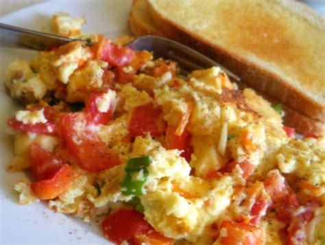 Scrambled Eggs With Vegetables Recipe Recipe Vegetable