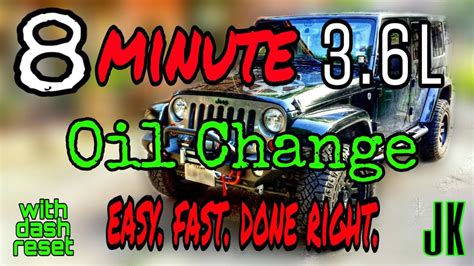 Oil change jeep wrangler jk 3.6L V6 & reset dash reminder ...