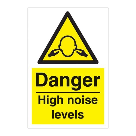 Hazard Sign Danger High Noise Levels 200x300 Mrs Scientific